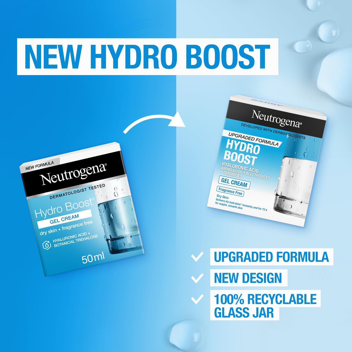 Neutrogena Face Cream Gel Hydro Boost, Quenches Dry Skin And Keeps It Looking Smooth And Supple. Lightweight, Quick-Absorbing Formula, 50Ml - View 5 of 8