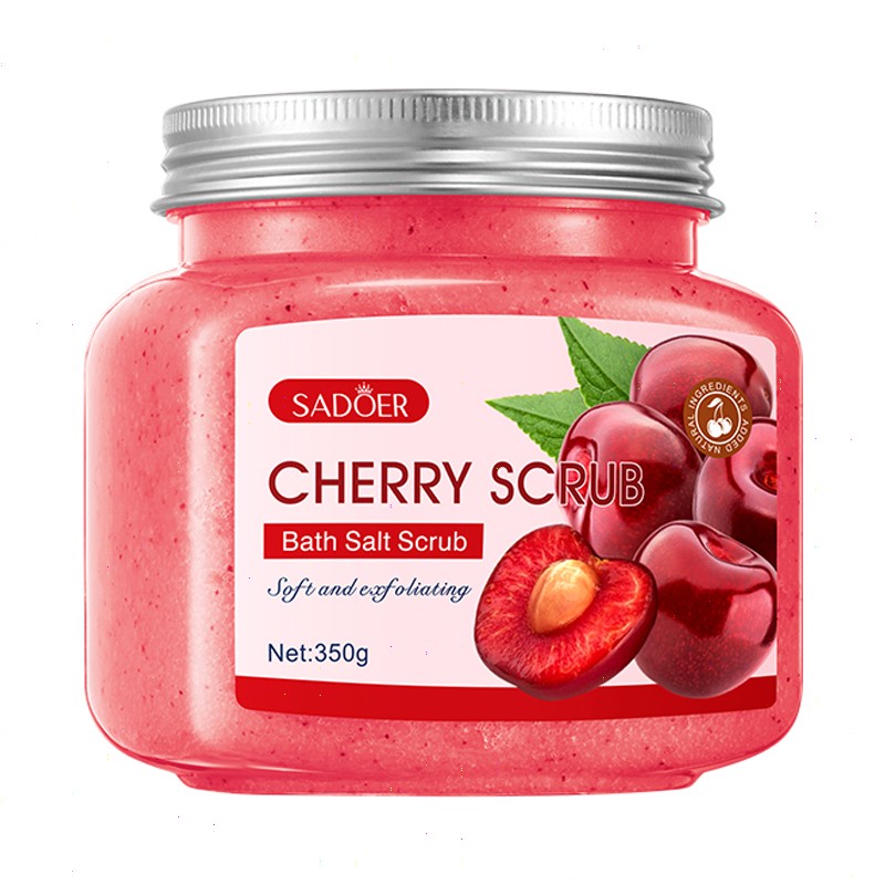 [ROREC] SADOER [Flavor] Bath Salt Scrub – Soft & Exfoliating, Nourishing, Moisturizing, Smooth Skin Body Care 350g- Cherry(FROM MALAYSIA) - View 3 of 3