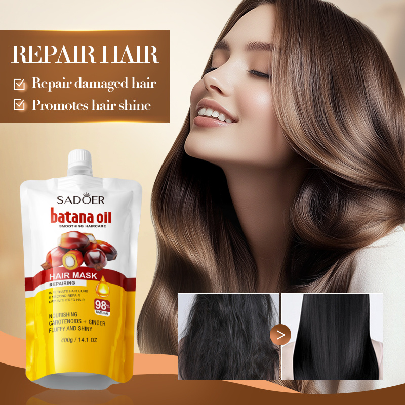 ROREC SADOER Batana Oil Smoothing Haircare Hair Mask Repairing Infiltrate Hair Core Dry Withered Hair Nourishing 400g(FROM MALAYSIA) - View 2 of 3