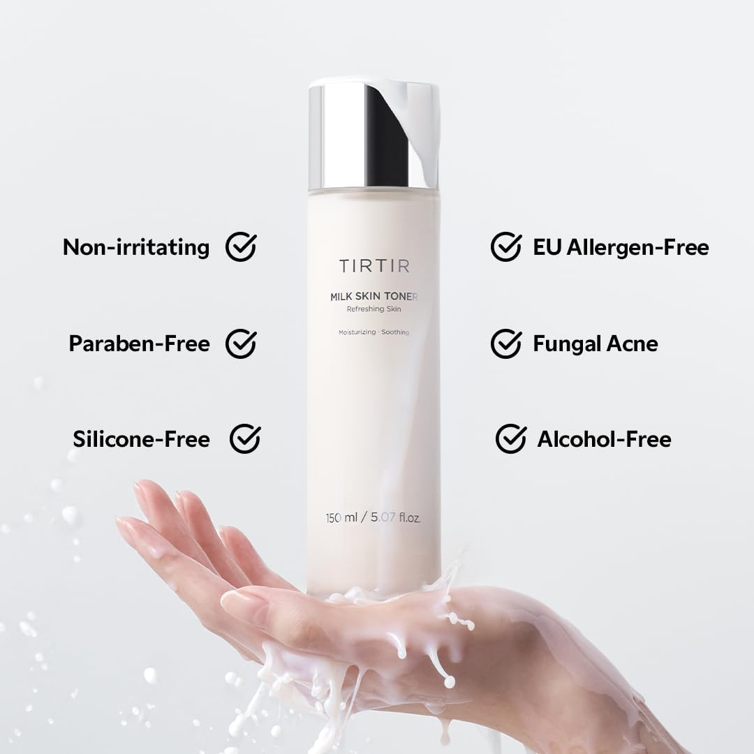 TIRTIR Milk Skin Rice Toner | Deep Moisturizing, Hydrating Toner for face, Niacinamide, Ceramide, Nature-Oriented Ingredients for Korean Skin Care, Vegan, 1.69 Fl Oz (Original, 1.69OZ) - View 3 of 6
