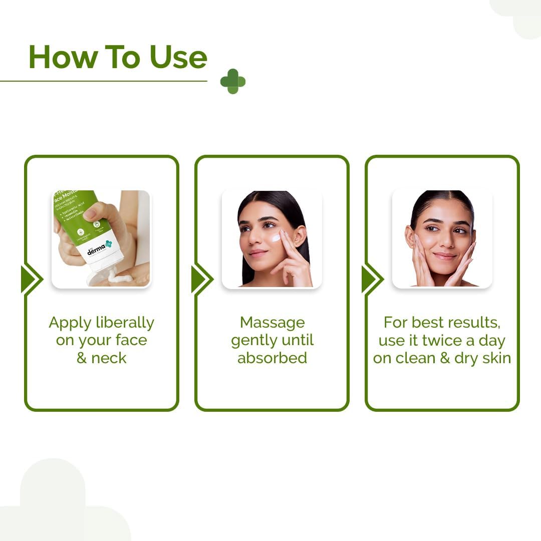 The Derma Co Oil-Free Daily Face Long-Lasting Moisturizer with Hyaluronic Acid, Ceramides & Multivitamins, Quick Absorbing & Lightweight for Oily & Combination Skin | Strengthens Skin Barrier, 100g - View 4 of 7
