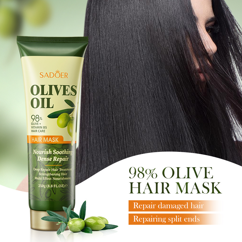 ROREC SADOER Olives Oil Hair Mask Nourish Soothing Deep Repair Hair Treatment Strengthening Hair 250g(FROM MALAYSIA) - View 2 of 3