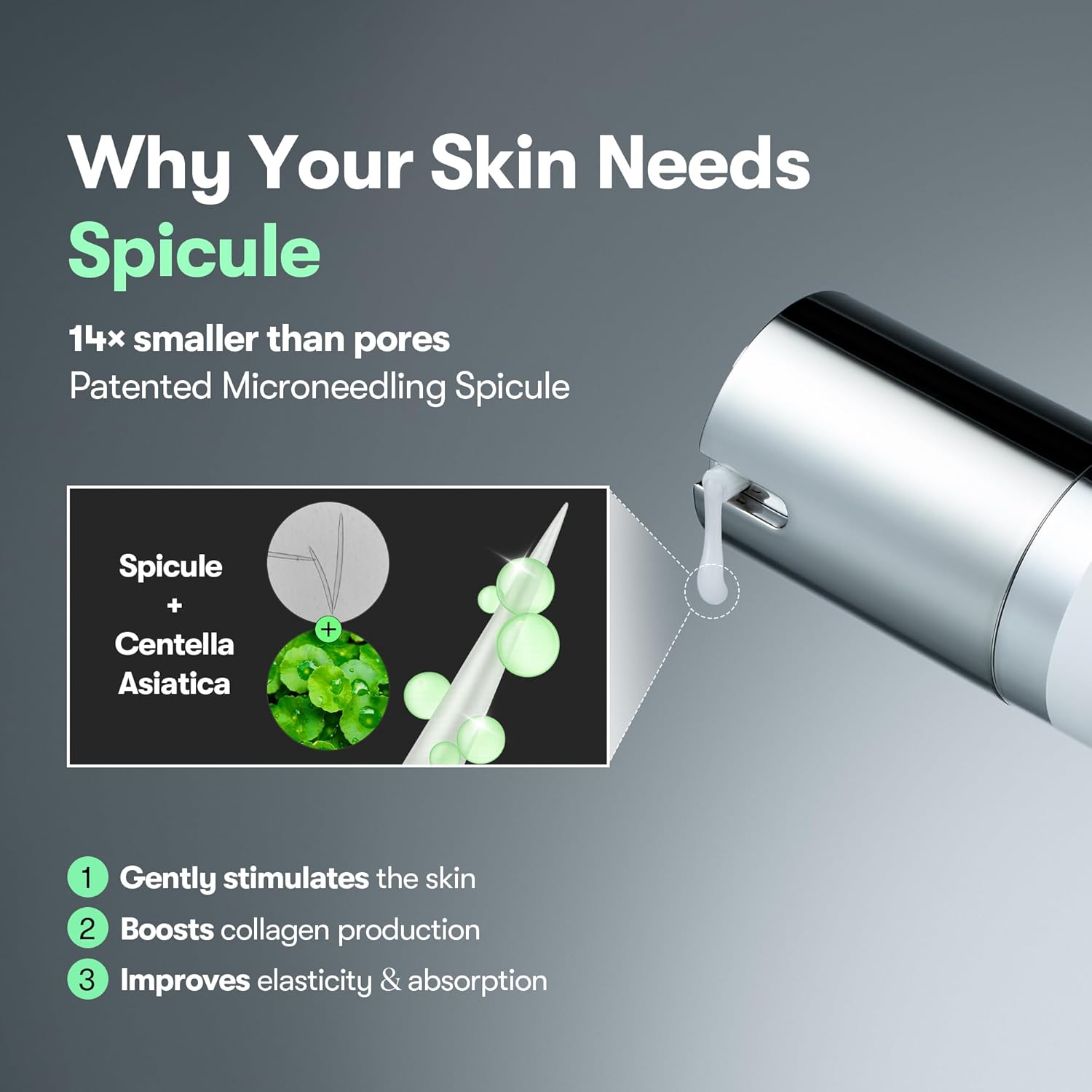 VT COSMETICS CICA Reedle Shot 700 | Spicule Microneedling Serum for Pore Care&Exfoliation, Exosome&Centella Asiatica for Glass Skin, Acne&Blemish Care, Korean Skin Booster (1 Fl Oz / 30ml) - View 4 of 7