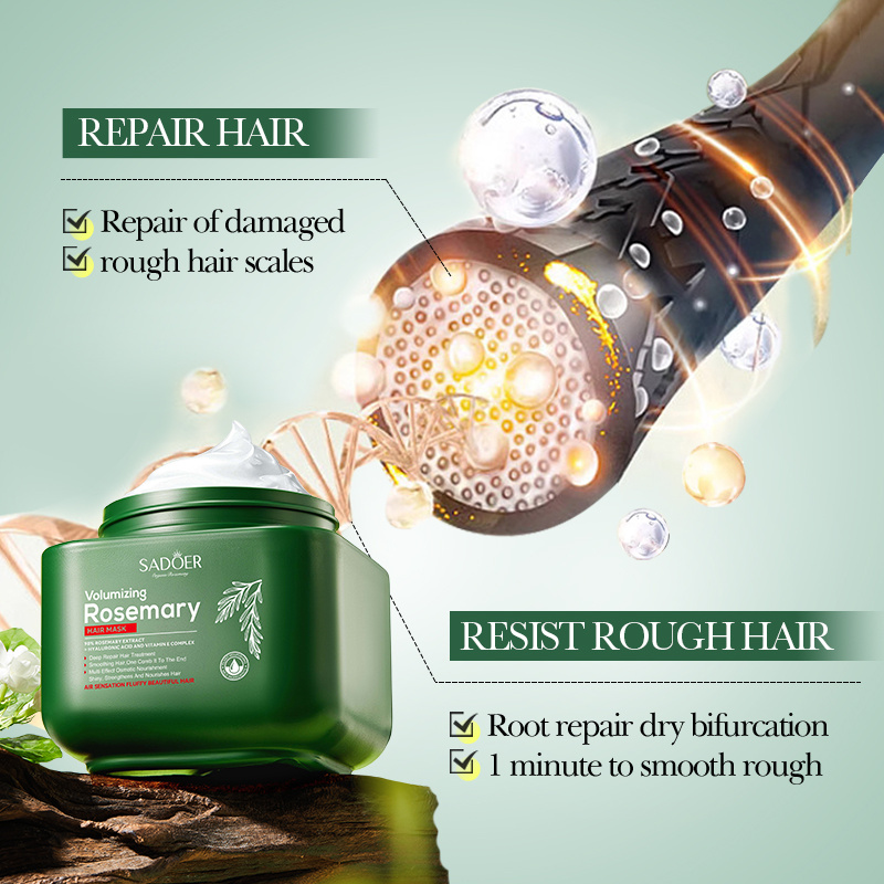 SADOER Rosemary Volumizing Hair Mask Deep Repair Treatment Smoothing Nourish Shiny Strengthens 500ml(FROM MALAYSIA) - View 2 of 3