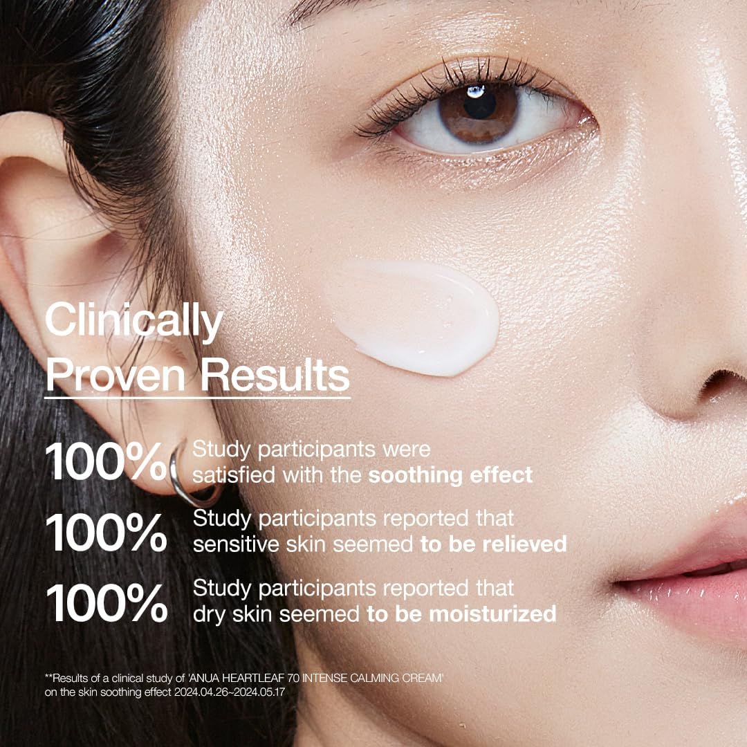 ANUA Heartleaf 70 Intense Calming Cream with Ceramide, Panthenol, Heartleaf extract, Korean Skin care - (50ml /1.69Fl. Oz) (Heartleaf Cream) - View 4 of 7