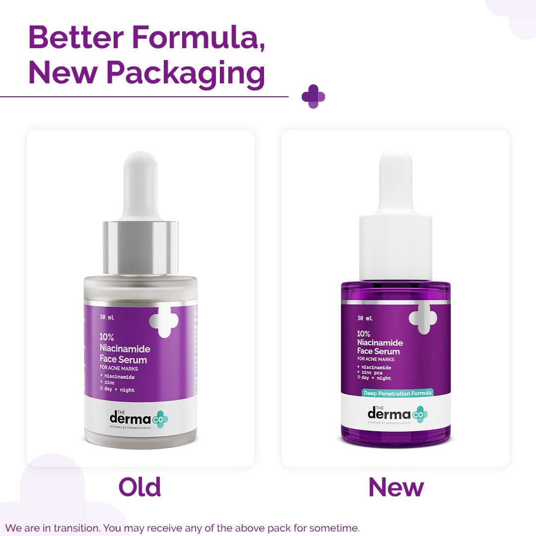 The Derma Co 10% Niacinamide Face Serum with Zinc PCA, Deep Penetration Formula For Acne Marks, Dark Spots & Acne-Prone Skin, Controls Excess Oil, Minimizes Pores, Glowing & Evens Skin Tone, 30ml - View 7 of 8