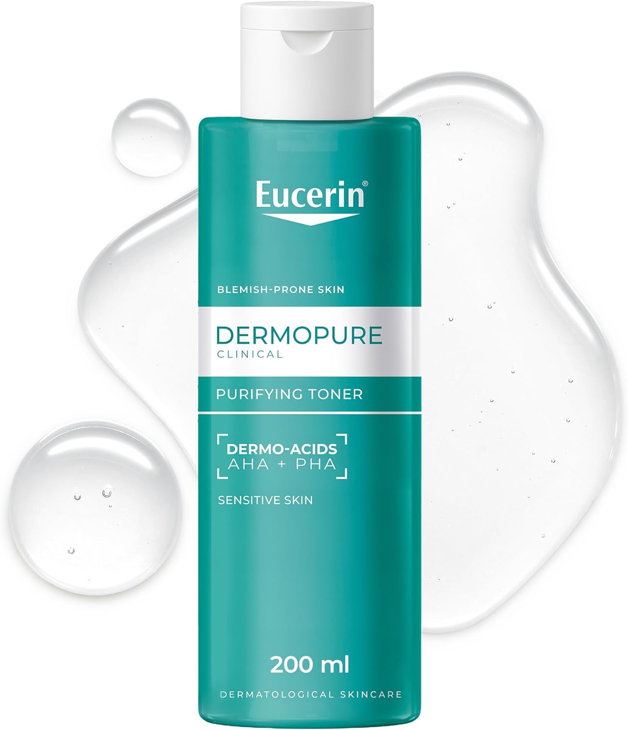 Eucerin DERMOPURE CLINICAL Purifying Toner for Acne, Blemishes & Blackheads, 200ml - View 2 of 10