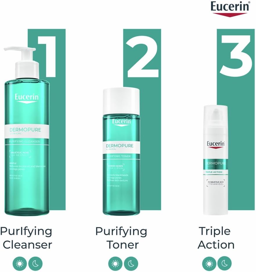 Eucerin DERMOPURE CLINICAL Purifying Toner for Acne, Blemishes & Blackheads, 200ml - View 3 of 10