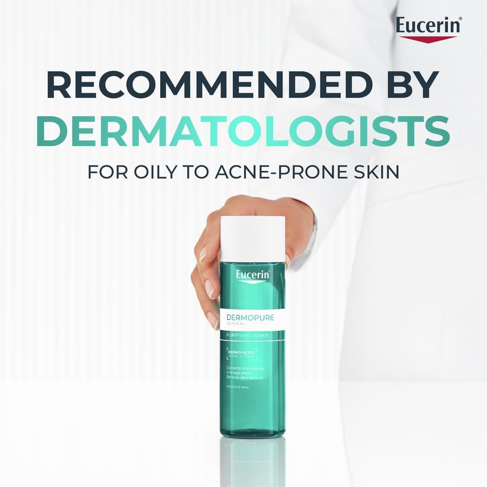 Eucerin DERMOPURE CLINICAL Purifying Toner for Acne, Blemishes & Blackheads, 200ml - View 4 of 10