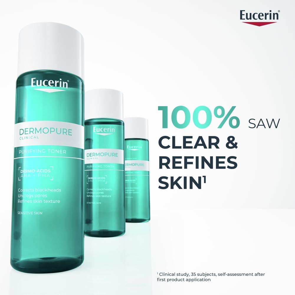 Eucerin DERMOPURE CLINICAL Purifying Toner for Acne, Blemishes & Blackheads, 200ml - View 10 of 10