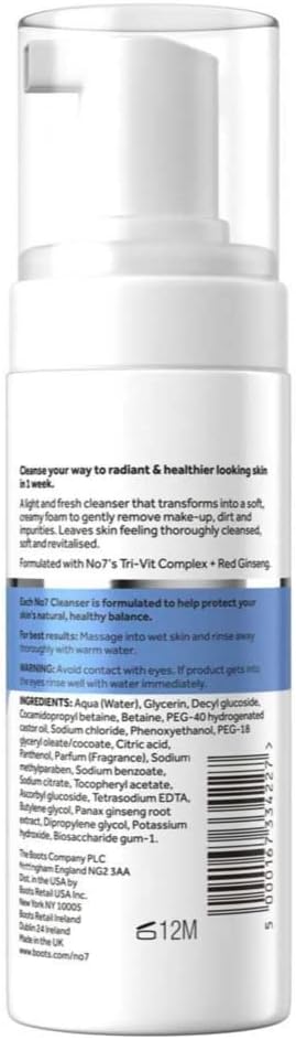 No7 Radiant Results Revitalising Foaming Cleanser 150ml - View 2 of 2