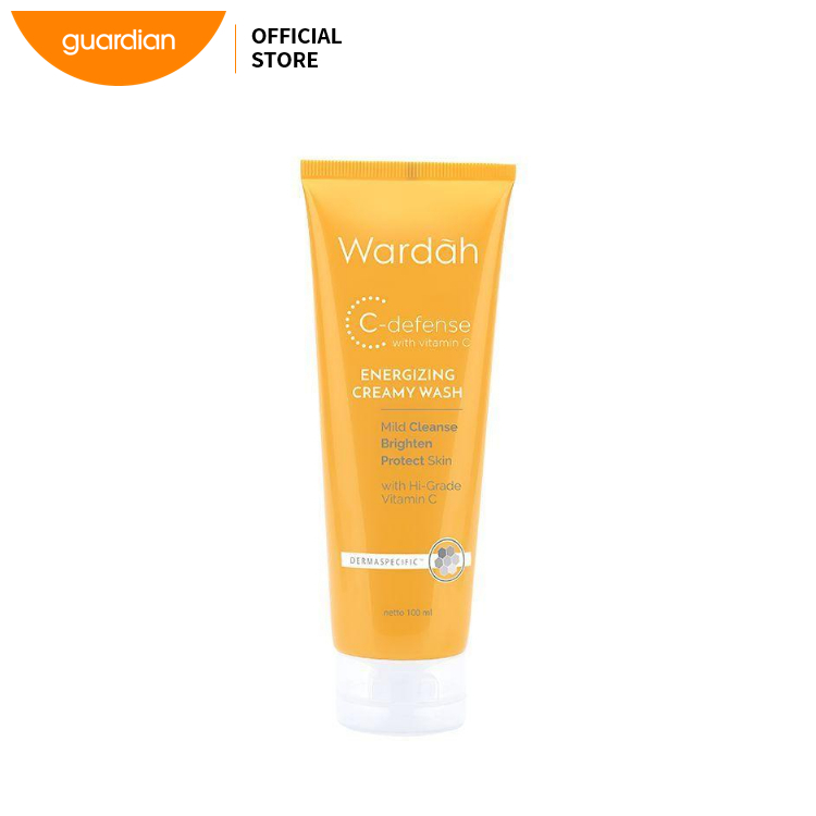 Wardah C Defense Energizing Creamy Wash 100ml | Vitamin C Brightening Facial Cleanser | Gentle Cream Face Wash | Helps Remove Impurities, Refresh Skin and Maintain Moisture for Soft Radiant Looking Complexion - View 2 of 3