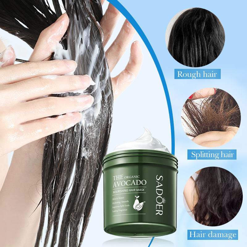ROREC SADOER Organic Avocado Nourishing Hair Mask Miracle Repair Hydrating Smooth Improves Split Ends 500g(FROM MALAYSIA) - View 2 of 3