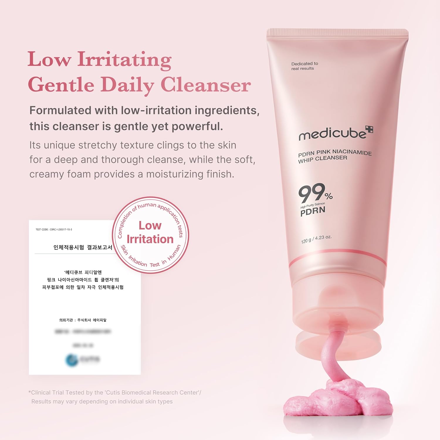 Medicube PDRN Whip Cleanser 120 g | Korean Whipped Foam Facial Cleanser | Gentle Pore‑Care & Skin‑Balancing Daily Cleansing Care - View 3 of 8