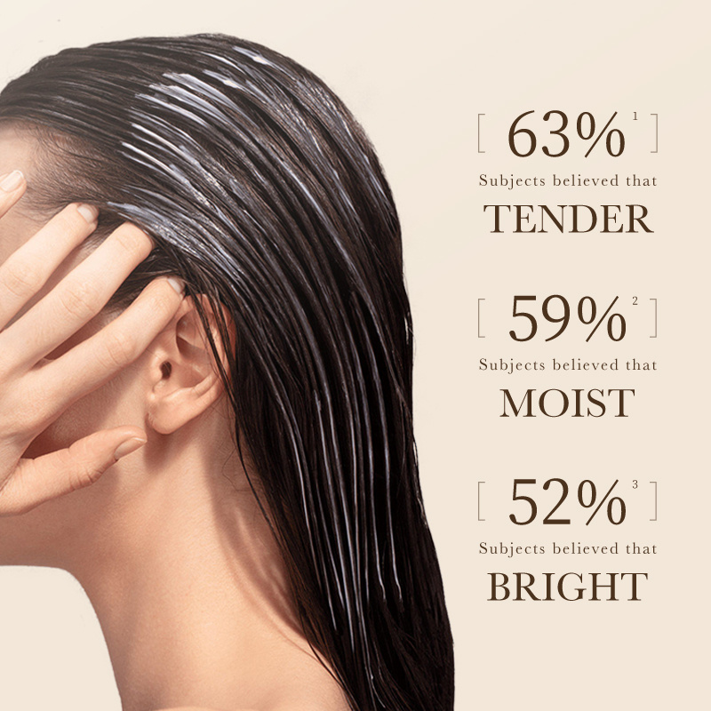BIOAQUA Rice Raw Pulp Hair Mask Strong Tough Hair Repair Split Dry Hair Nourish Smooth Brighten Hair Care 500g(from malaysia) - View 3 of 3