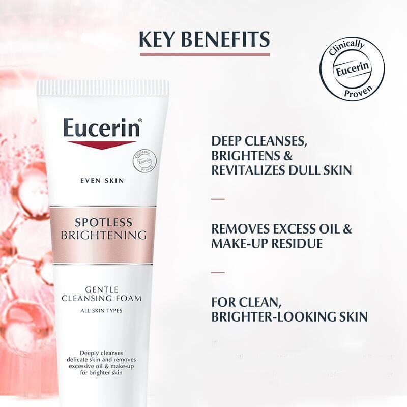 Eucerin Flawless Brightening Cleansing Foam 150g | Gentle Facial Wash Brightening Cleanser | Dark Spot Care Face Foam | Helps Remove Impurities, Refresh Skin and Support Even Radiant Looking Complexion Daily - View 4 of 4