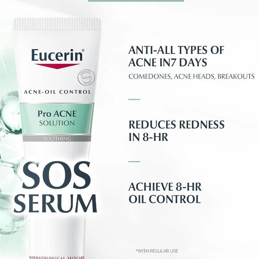 Eucerin ProACNE Solution SOS Serum 40ml | Anti Acne Treatment | Acne Prone Skin | Rapid Pimple Relief Serum - View 3 of 3