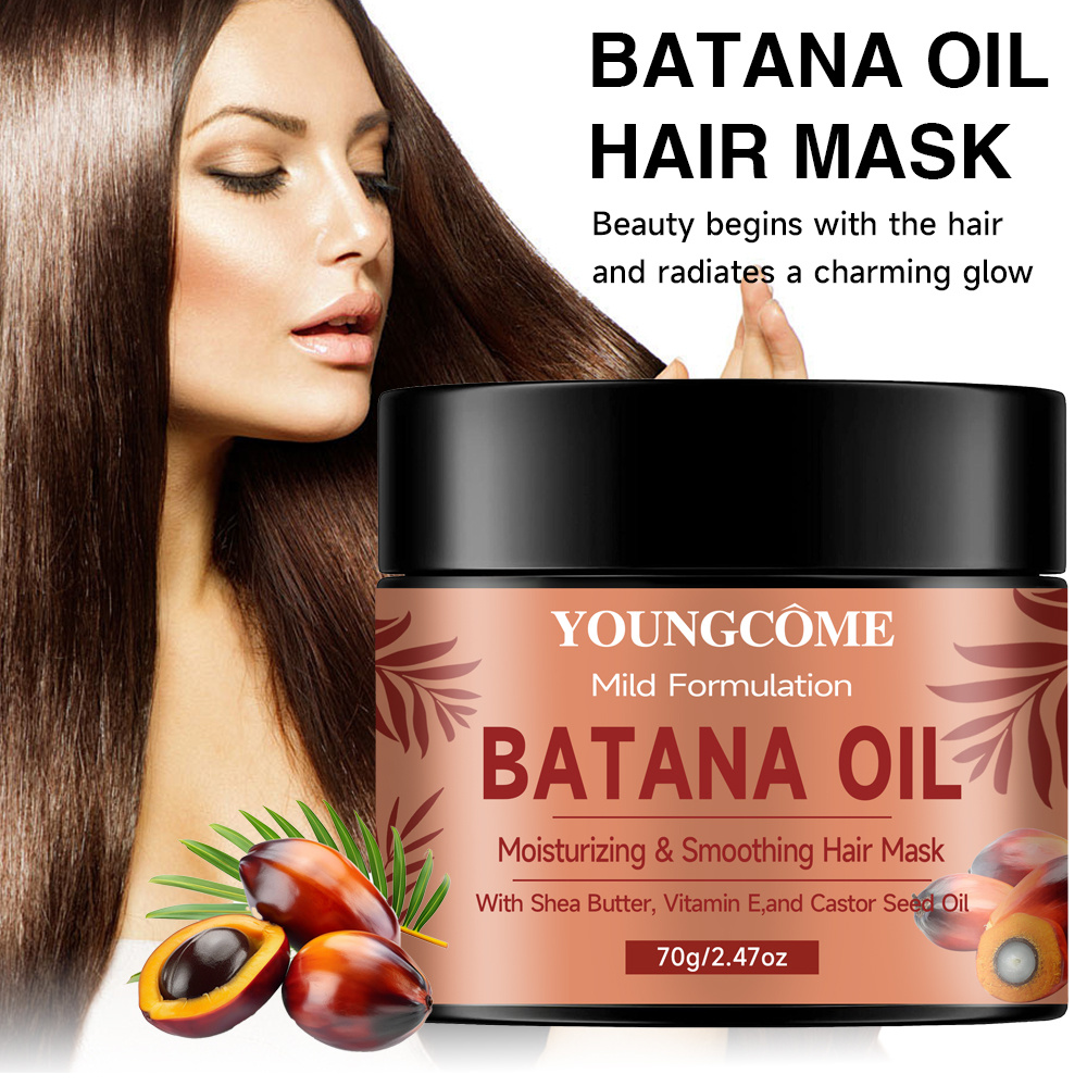 Batana Oil Hair Mask 100% Natural Unrefined Hair Growth Mask for Nourishes Dry Damaged Strengthens Hair Resilience with Hair 40g( FROM MALAYSIA) - View 3 of 3