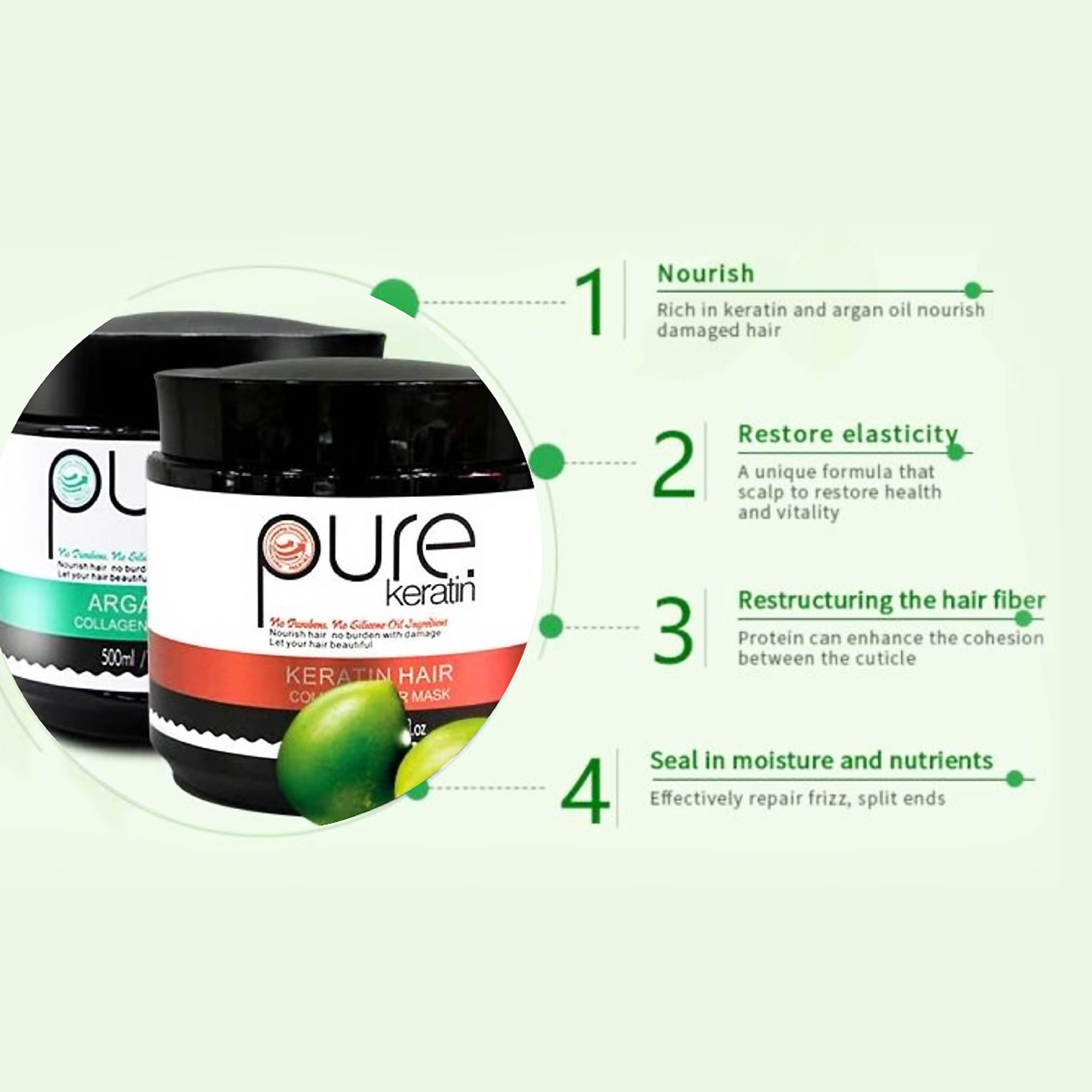 Pure Argan Oil Collagen Hair Mask 500g(FROM MALAYSIA) - View 2 of 3
