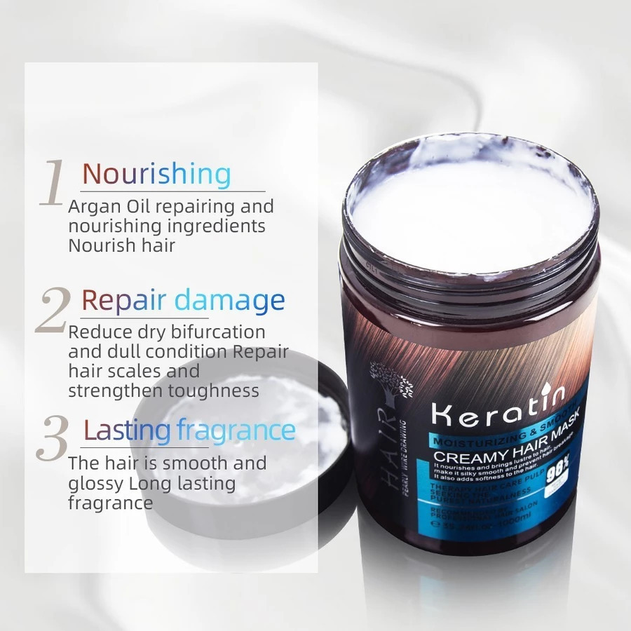 KERATIN Nutrition Moisturizing & Smooth Creamy Hair Mask 500ml(FROM MALAYSIA) - View 2 of 3