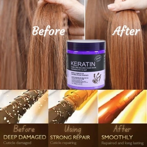 (Lavender 500) Lavender Essence Keratin Hair Mask 500ml(FROM MALAYSIA) - View 3 of 3