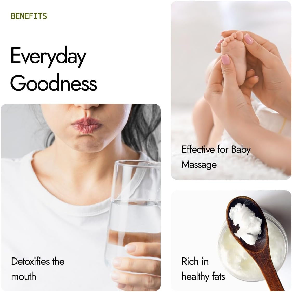 Kapiva Virgin Cold-Pressed Coconut Oil 250ml | 100% Pure, Unrefined, Organic & Edible | For Cooking, Skin & Baby Care, Oil Pulling | Coconut Oil For Hair | Keto Friendly - View 3 of 8