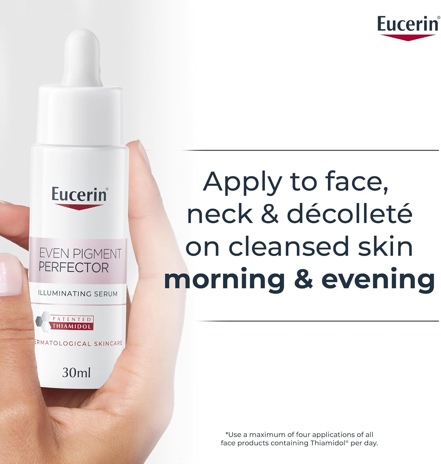 Eucerin Even Pigment Perfector Skin Perfecting Face Serum with Thiamidol and Hyaluronic Acid, Reduces Pigment Spots, Visible Radiance on the Skin, Moisturizer for All Skin Types, 30ml - View 3 of 9