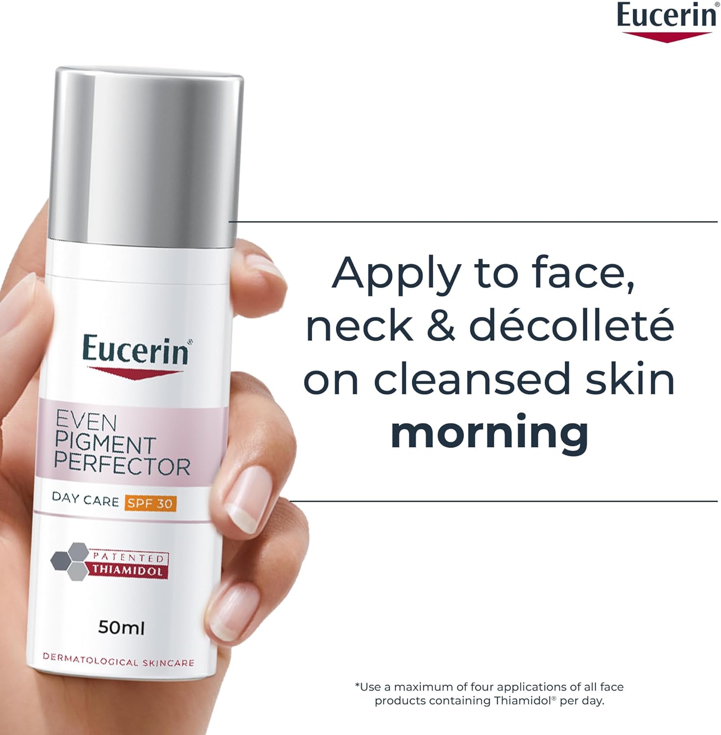 Eucerin Even Pigment Perfector Face Day Cream with Thiamidol, UVA & UVB Sun Protection, SPF 30, Reduces Pigment Spots & Prevent Their Reappearance, Instant Moisturizer for All Skin Types, 50ml - View 3 of 9