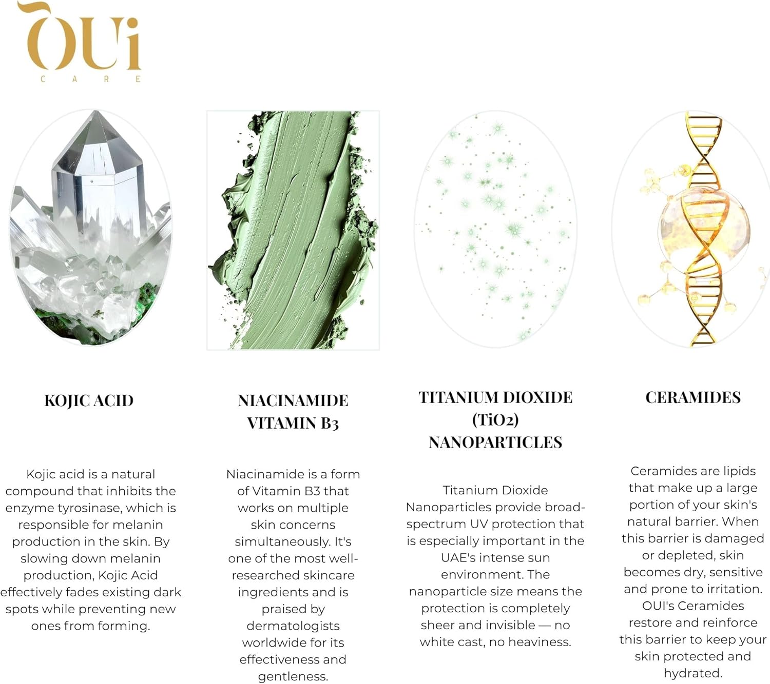 Oui Intensive Brightening Cream with Kojic Acid, Ceramide & Niacinamide for Radiant Glowing Skin | Brightening Skincare Formula for Even Complexion & Skin Radiance, 30ml, 1.014 fl.oz - View 4 of 5