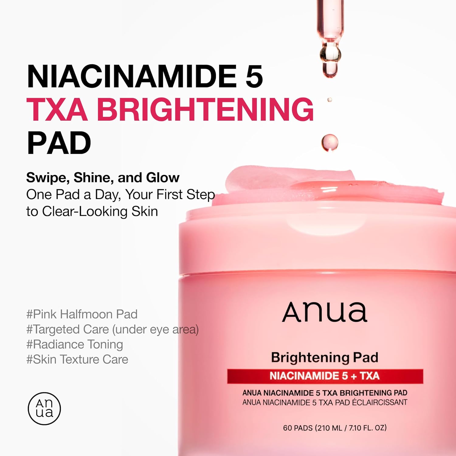 Anua Niacinamide 5 TXA Toner Pads - Hydrating Facial Care for Evening Skin Tone & Daily Radiance Care (210 ml, 60 Pads) - View 7 of 7