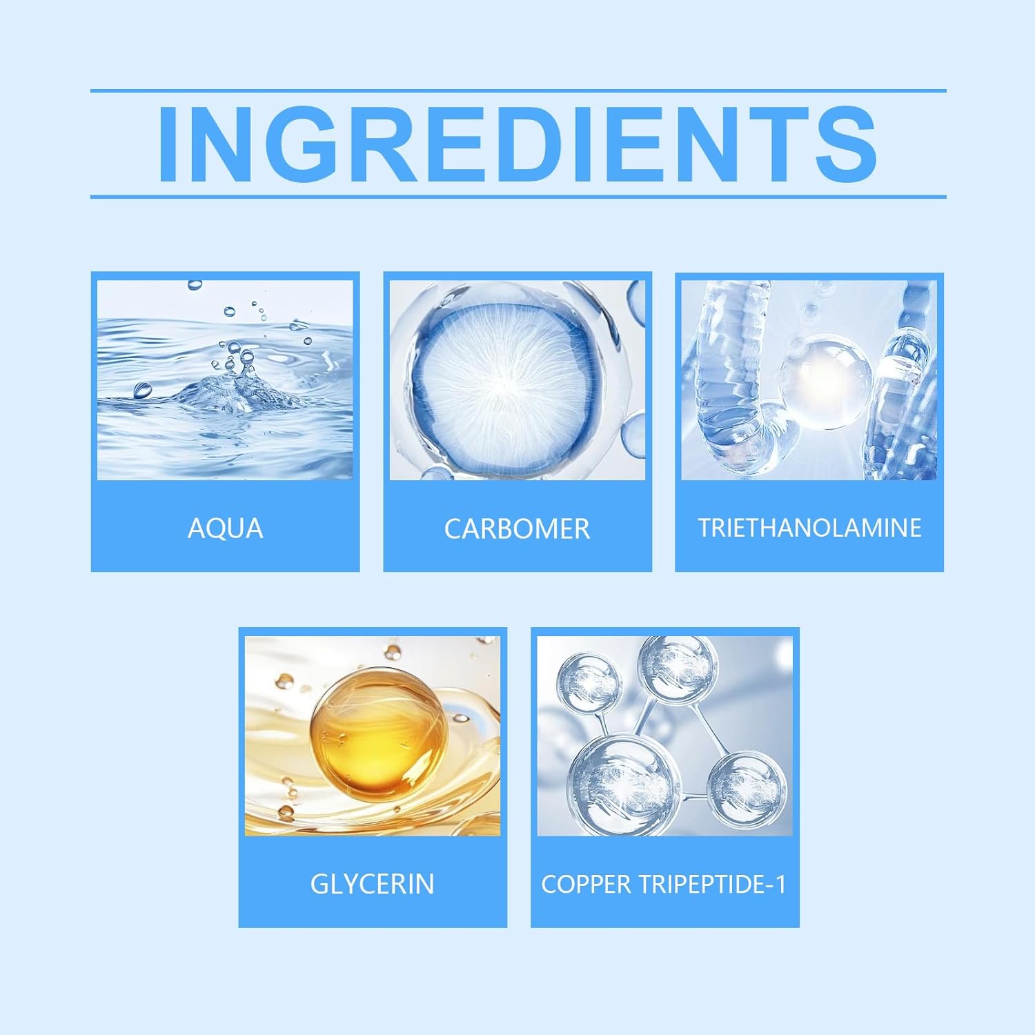 Copper Peptides Serum – Peptides Cream for Face, Deep Moisturizing for Skin Care, Face Serum with Glycerol - View 5 of 8