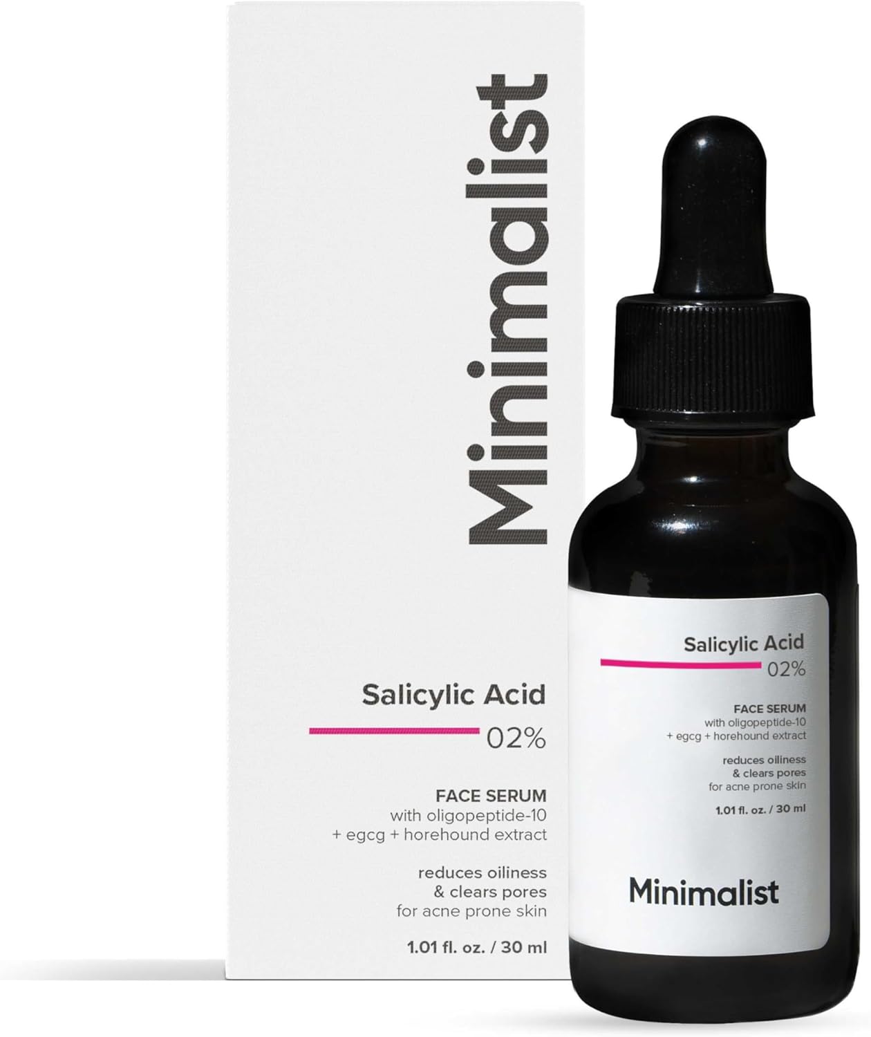 Minimalist 2% Salicylic Acid Serum For Oily Skin | Helps With Open Pores, Breakouts, Blackheads & Bumpy Texture | BHA Based Exfoliant for Oily Skin | 30ml - View 4 of 7