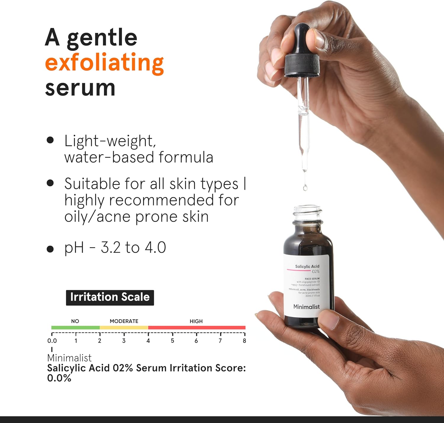 Minimalist 2% Salicylic Acid Serum For Oily Skin | Helps With Open Pores, Breakouts, Blackheads & Bumpy Texture | BHA Based Exfoliant for Oily Skin | 30ml - View 7 of 7