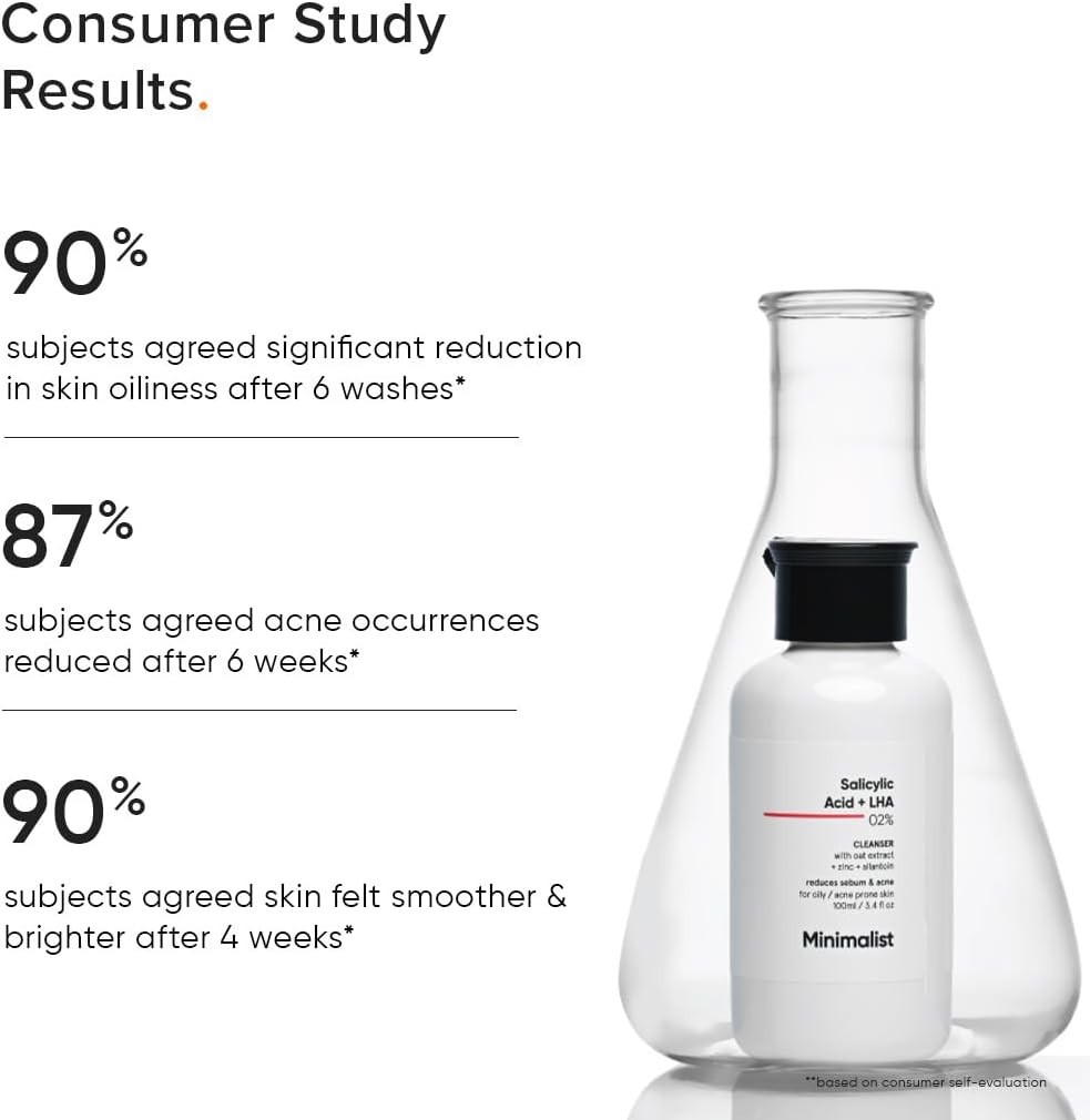 Minimalist Anti-Acne Face Wash with 2% Salicylic Acid for Deep Pore Cleansing, Blackheads, Sebum & Oil Control. Anti-Bacterial with Zinc| Oily and Acne Prone Skin| Sulphate Free & Non Drying|100 ml - View 2 of 5