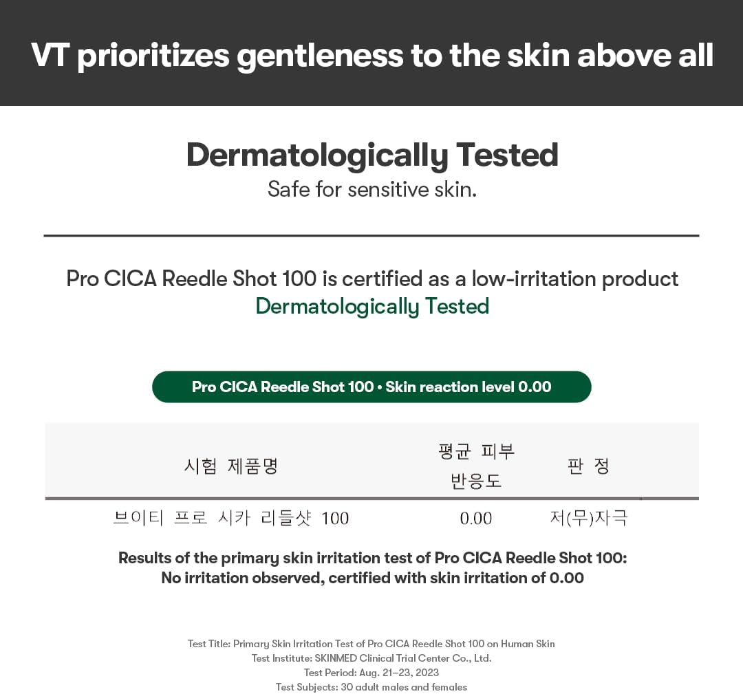VT COSMETICS Pro Cica Reedle Shot 100, Centella Asiatica Microneedling Serum, Cica Exosome, Soothing, Hyaluronic Acid, Soft Skin, Glass Skin, Korean Skincare Booster 1.69 Fl Oz.(50ml) - View 2 of 6