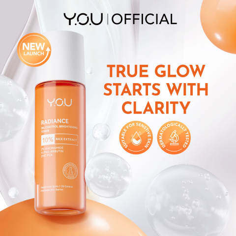 Y.O.U Radiance Oil Control Brightening Toner 80ml | Facial Toner for Oily Skin | Brightening Hydrating Formula | Helps Control Excess Oil, Refine Skin Texture and Maintain Fresh Radiant Looking Complexion Daily - View 3 of 3