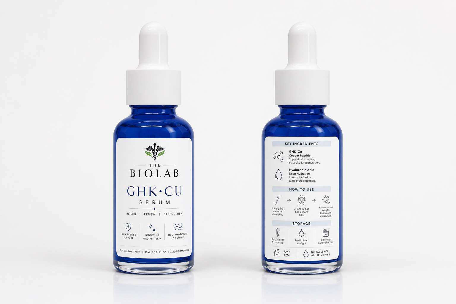 THE BIOLAB GHK-Cu Facial & Hair Serum | Copper Peptide Skin and Scalp Care Serum | Anti-Aging Hydrating Treatment | Helps Nourish Skin, Support Hair Health and Improve Smooth Looking Appearance - View 4 of 4