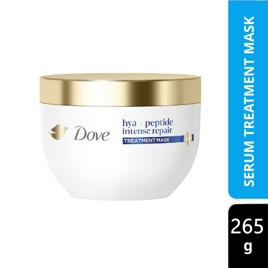 Dove Hya + Peptide Repair Serum Treatment Mask 265g | Intensive Hair Repair Mask | Hydrating Hyaluronic Acid & Peptide Hair Care | Helps Restore Damage, Smooth Frizz and Strengthen Hair - View 2 of 3