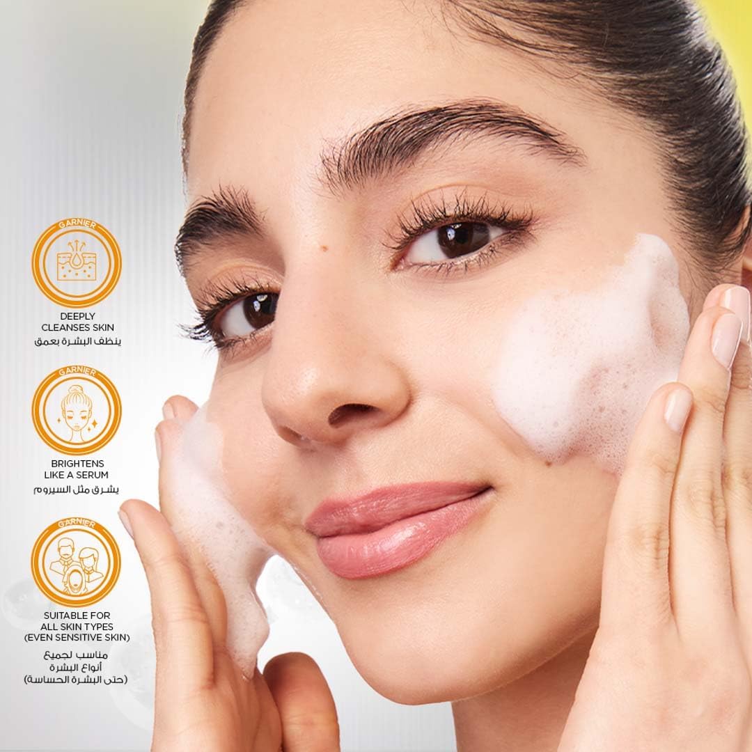 Garnier Skinactive Fast Bright Vitamin C Serum Cleanser Facewash, Gentle Face Cleanser for Skin Brightening like a Serum, Suitable for all skin types, 100ml - View 5 of 6