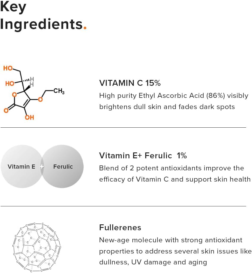 Minimalist Vitamin C 16% Face Serum with Ferulic Acid & Vitamin E | Advanced Skin Brightening & Anti-Aging |Potent Antioxidant for Sun Damage & Dark Spots|86% Pure Ethyl Ascorbic Acid Fullerene|30 ml - View 4 of 6