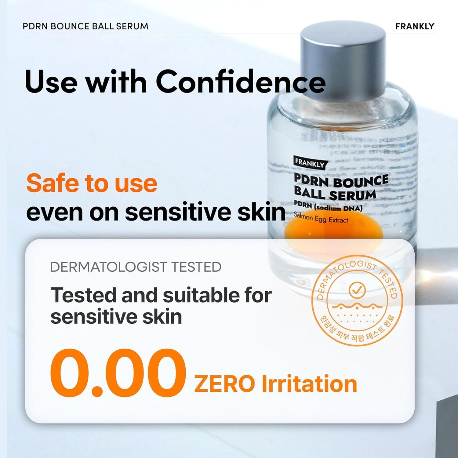 FRANKLY Salmon PDRN Bounce Ball Serum – Skin Repair PDRN Salmon DNA Serum for Post Microneedling Recovery, Redness & Damaged | Glass Skin Korean Skincare | Lightweight, Non Sticky | 1.01 fl oz - View 2 of 8