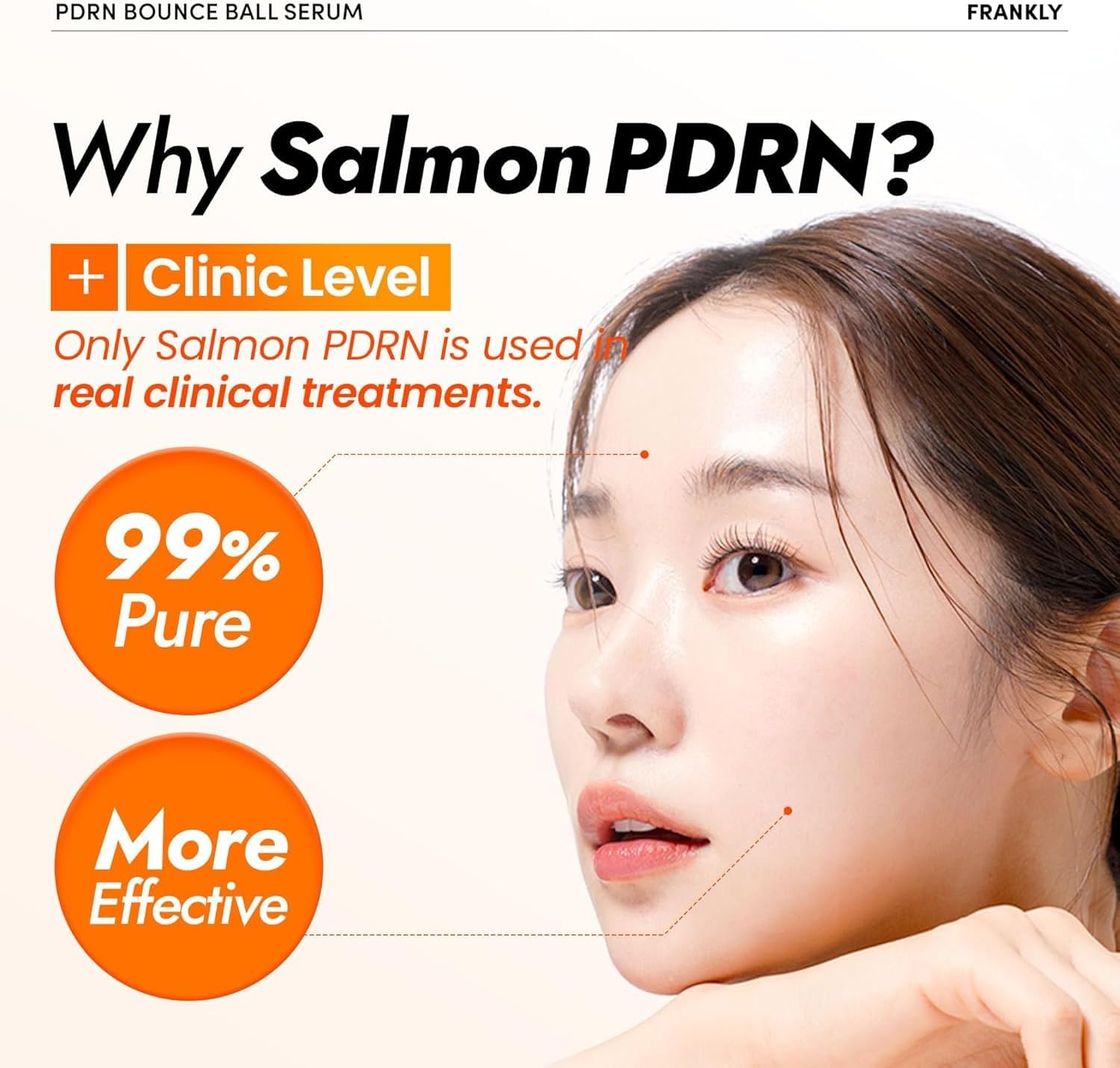 FRANKLY Salmon PDRN Bounce Ball Serum – Skin Repair PDRN Salmon DNA Serum for Post Microneedling Recovery, Redness & Damaged | Glass Skin Korean Skincare | Lightweight, Non Sticky | 1.01 fl oz - View 4 of 8