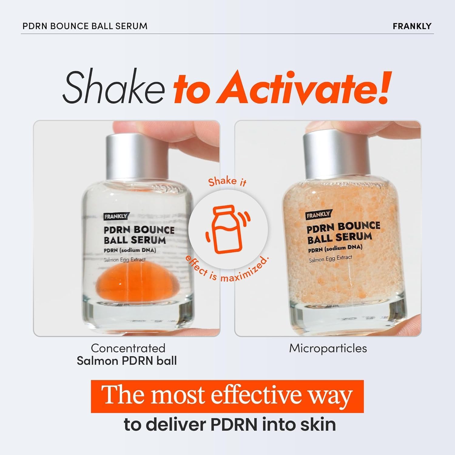 FRANKLY Salmon PDRN Bounce Ball Serum – Skin Repair PDRN Salmon DNA Serum for Post Microneedling Recovery, Redness & Damaged | Glass Skin Korean Skincare | Lightweight, Non Sticky | 1.01 fl oz - View 6 of 8