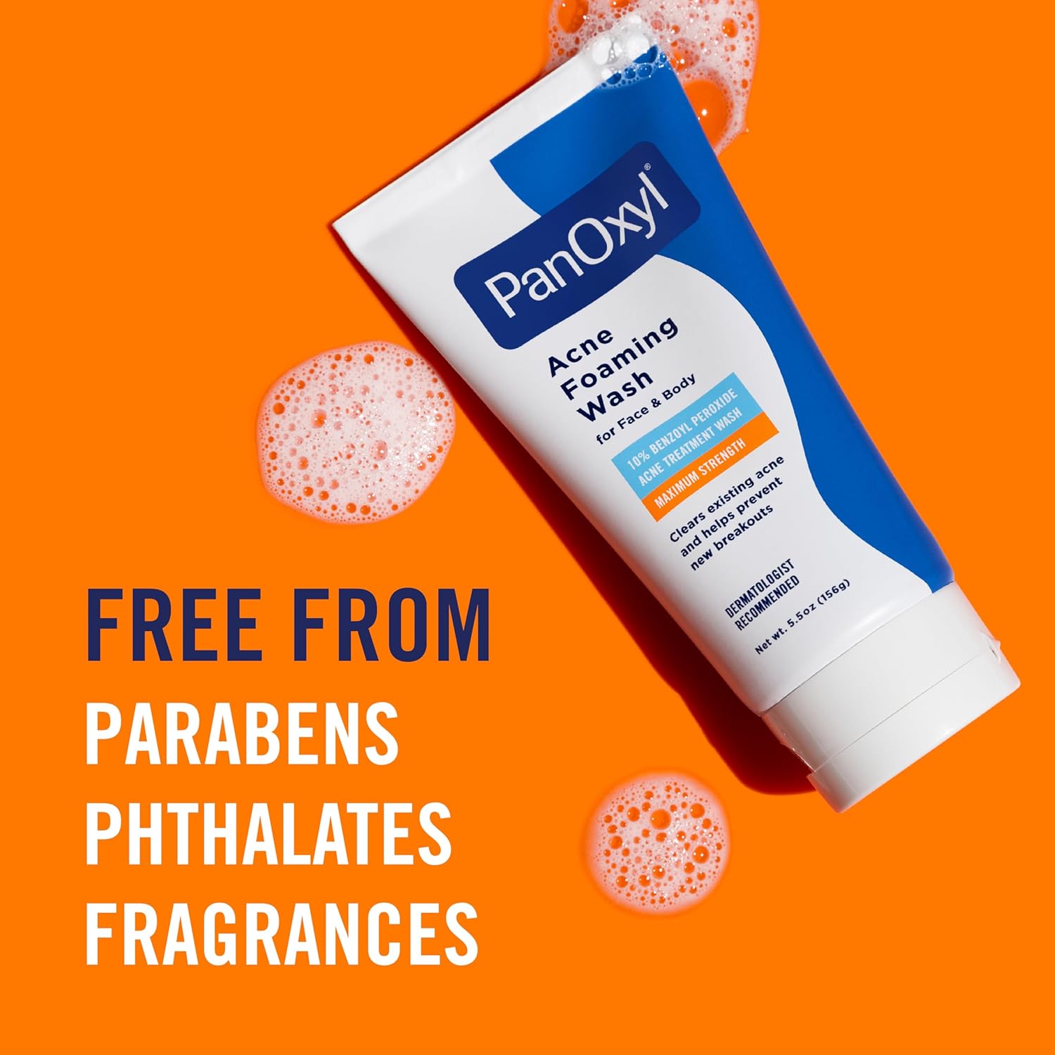 PanOxyl Acne Foaming Wash Benzoyl Peroxide 10% Maximum Strength Antimicrobial, 5.5 Oz, Package may vary - View 4 of 7