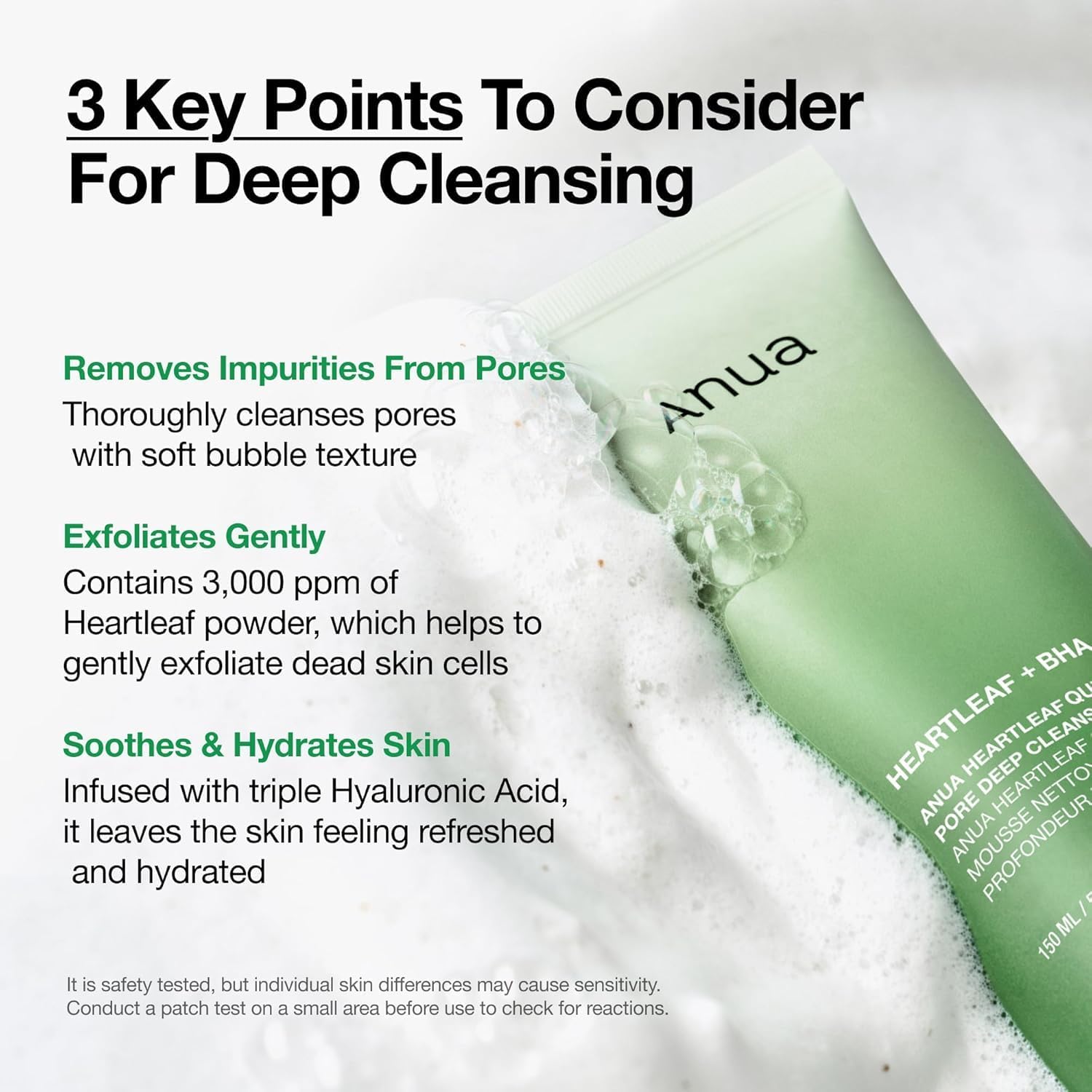 Anua HEARTLEAF SUCCINIC MOISTURE CLEANSING FOAM 150ML - View 7 of 8