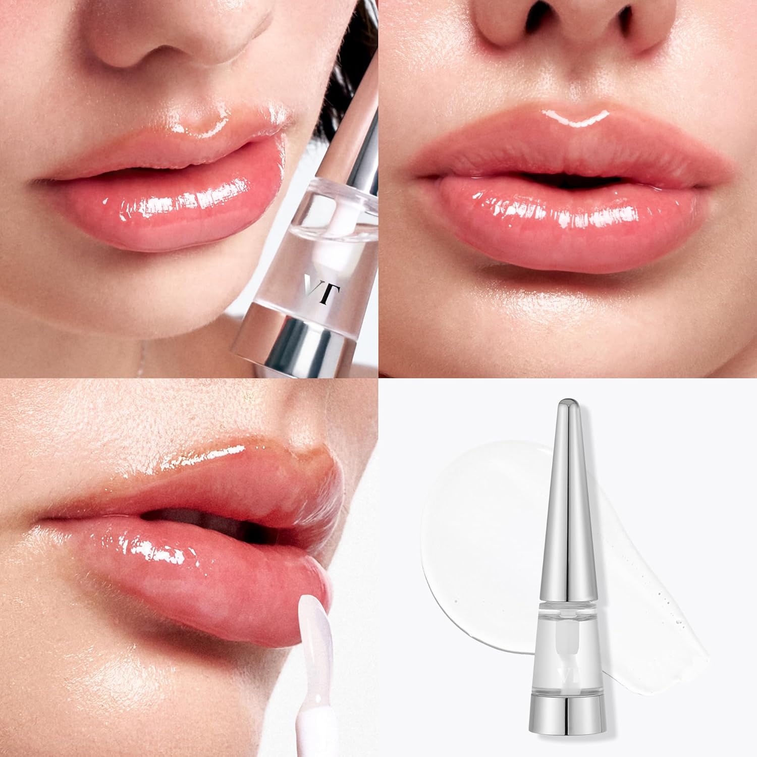 VT COSMETICS Reedle Shot Lip Plumper (Beginner), Hydrating & Volumizing Clear Lip Gloss, Microneedling Effect & Hyaluronic Acid for Fuller, Smoother Lips, 0.15 oz (4.3 g) - View 2 of 7