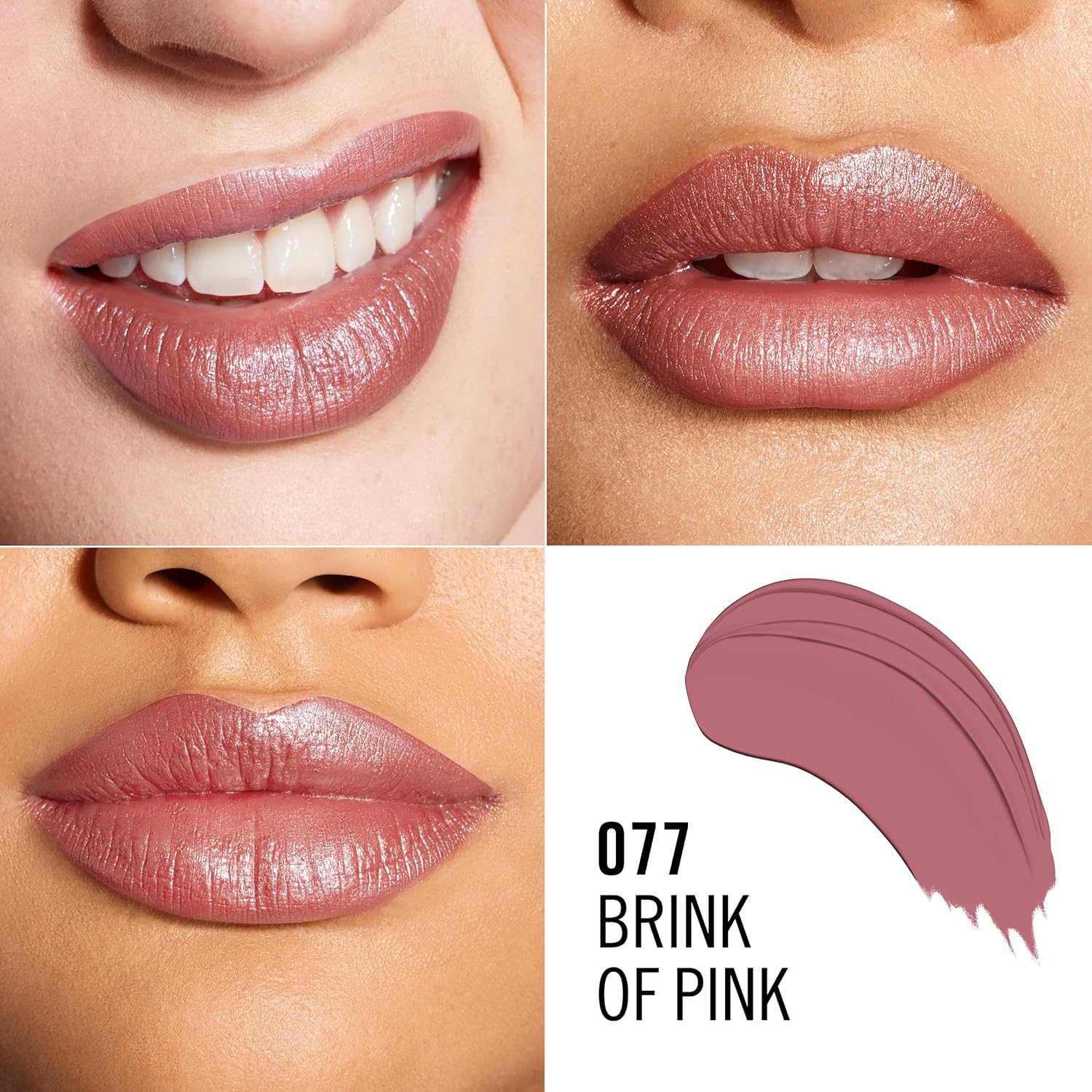 Rimmel London Lasting Finish, 077 Asia, Satin Lipstick, Long-Lasting, Satin Finish, Rich Colour, Moisturising, Vegan Formula, 4g - View 8 of 8