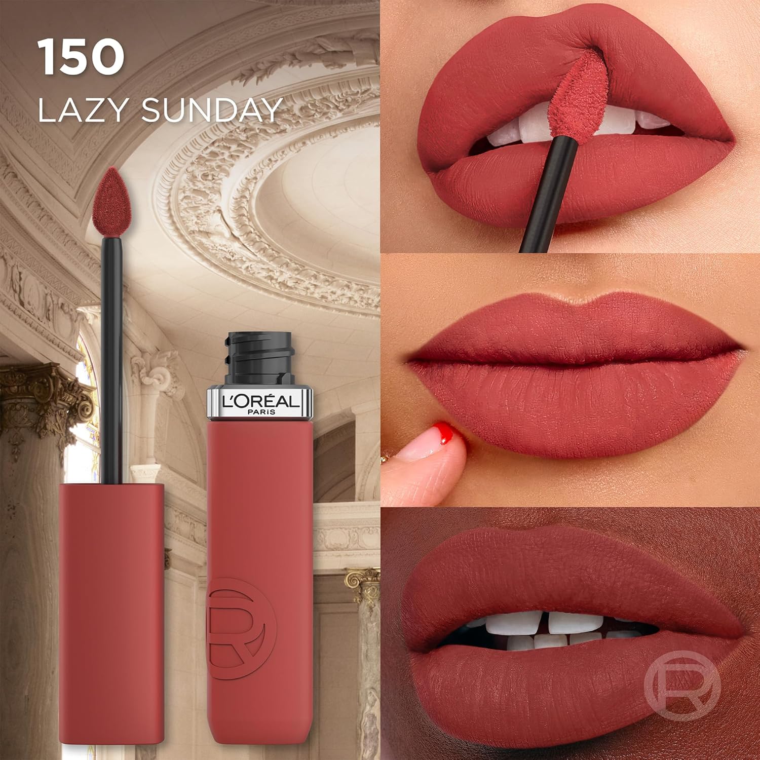 L’Oréal Paris , Infaillible Le Matte Resistance Liquid Lipstick up to 16 Hour wear, 150 LAZY SUNDAY - View 4 of 7