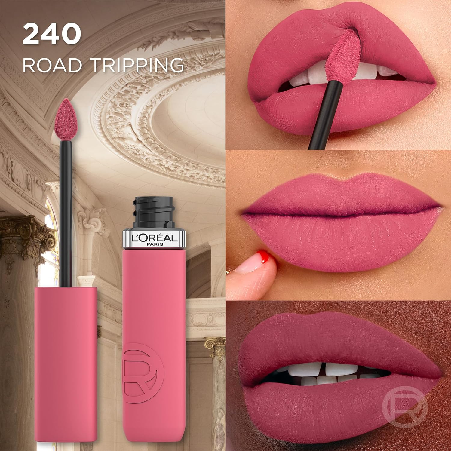 L’Oréal Paris Infaillible Le Matte Resistance Liquid Lipstick up to 16 Hour wear, 240 ROAD - View 4 of 7