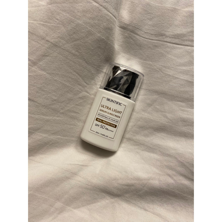 SKINTIFIC Ultra Light Serum Sunscreen SPF50+ PA++++ 25ml | Lightweight Daily Facial Sunscreen | Broad Spectrum UVA UVB Protection | Hydrating Serum Texture | Non-Greasy for All Skin Types - View 3 of 3